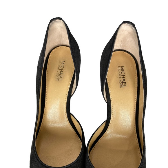Michael Michael Kors Women's Suede Leather D'Orsay Stiletto Heel Shoes Gray 7M - Picture 6 of 7